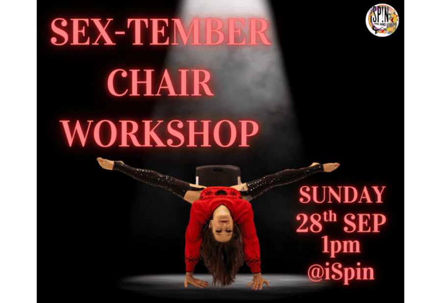 Josie teaching a chair dance workshop at iSpin in Canberra.