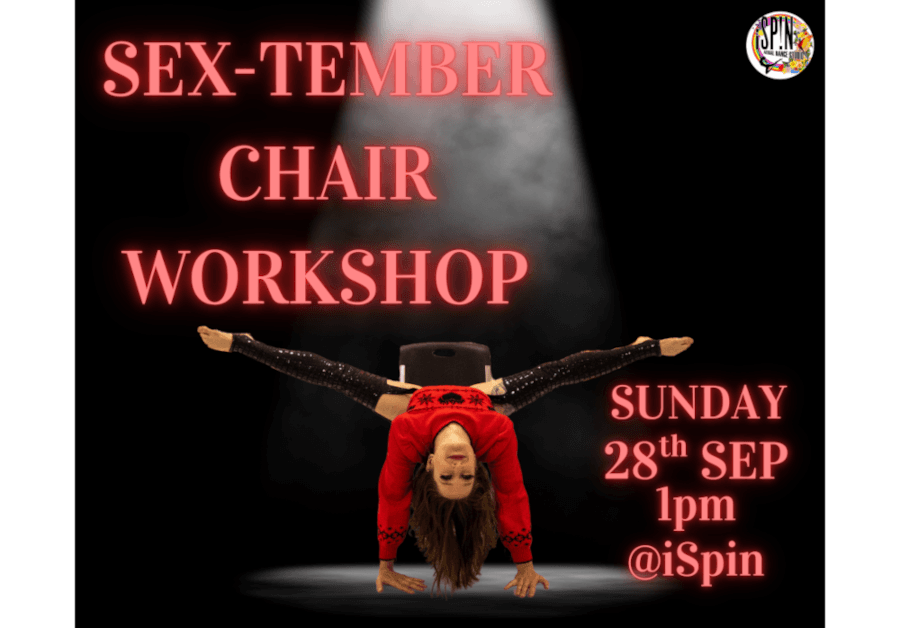 Josie teaching a chair dance workshop at iSpin in Canberra.